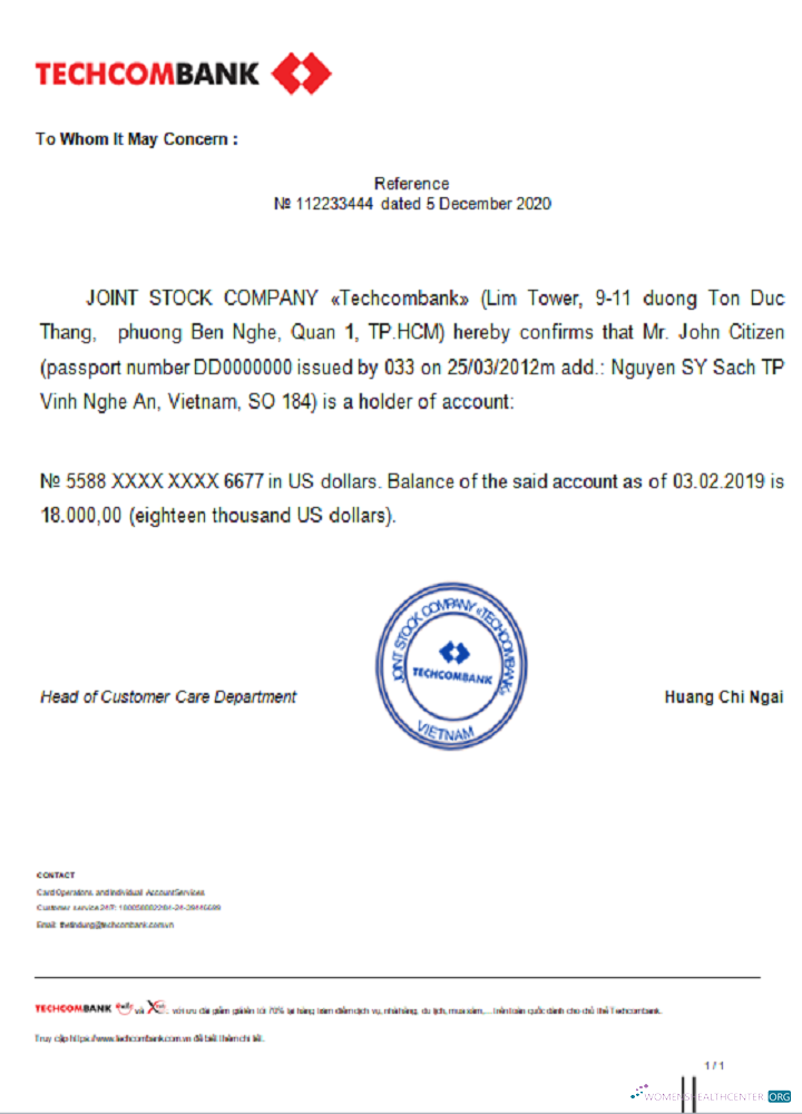 Download Vietnam Techcombank reference Photoshop template